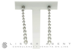 GIMOR orecchini lunghi Chandelier in oro bianco 18Kt con diamanti ct 3.67. NUOVO!