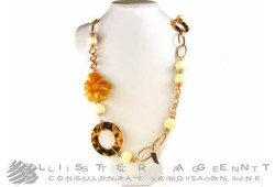 VANTO Halskette mit Fiore in Roségold plattiertem 925er Silber mit Harz und Steinen Ref.-Nr. GR2269AG. NEU!