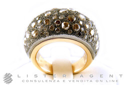 POMELLATO Ring Tango in 18 Karat Roségold und Silber 925, braune Diamanten und Rosenschliff ct 3,40 Größe 14 Ref. AA806GBR07A. NEU!