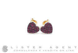 SONGA orecchini Cuore in oro rosa 18Kt e rubini ct 0.60 Ref. VE26624RUPS. NUOVI!