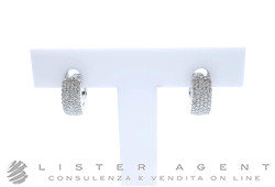 SONGA orecchini Cerchi in oro bianco 18Kt e smeraldi ct 1.08 Ref. 731445523. NUOVI!