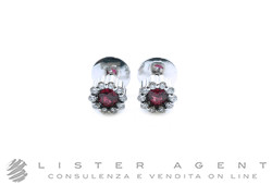 RAITERI orecchini Cestino in oro bianco 18Kt con diamanti ct 0.26 G Vs1 e rubini ct 0.62 Ref. 32447. NUOVI!