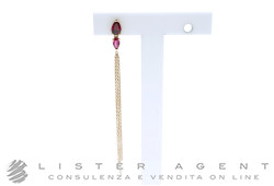 PARLAPIANO orecchino singolo in oro rosa 18Kt con rubini ct 0.82 Ref. 0285/1. NUOVI!