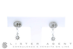 GUCCI orecchini Flora in oro bianco 18Kt con diamanti ct 0.30 Ref. YBD581830001. NUOVI!