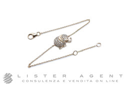 BRACCIALE Elefante in oro rosa 18Kt e diamanti brrown ct 0.50 Ref. VB24825DB-P. NUOVO!