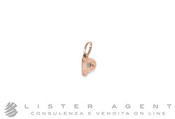 LE BEBE' ciondolo lettera P in oro rosa 9Kt e argento 925 Ref. LBB170-P. NUOVO!
