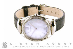 GUCCI Horsebit Quartz Lady Mod. 140SM in Stahl und Diamanten Perlmutt Ref.-Nr. YA140506. NEU!