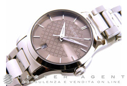 GUCCI G-Zeitlose Dame Mod. 126SM in Stahlgrau Ref.-Nr. YA126526. NEU!