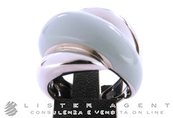 DAMIANI Ring Gomitolo in 925 Silber und hellblauem Emaille mit Diamant ct 0,01 Größe 17 Ref. 20064650. NEU!