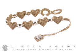 DAMIANI und CRUCIANI Armband Cuore N ° 1 in 925 Silber mit Diamanten und Macramè. NEU!