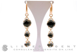 POMELLATO Capri Ohrringe aus 18Kt Rotgold mit Bergkristall und Onyx Ref. OA705WO7JON. NEU!