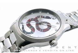 GUCCI G-Timeless Schlange aus Stahl Silbrig Ref. YA1264076. NEU!