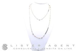 PASAVENTO collana lunga in argento 925 placcato oro rosa e brunito Ref. WPLVE1051. NUOVA!