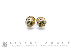 GUCCI orecchini Interlocking G in oro giallo 18Kt con berilli Ref. YBD66242700200U. NUOVI!