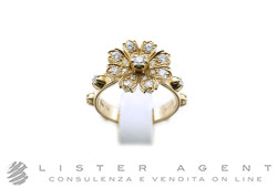 GUCCI anello Flora in oro giallo 18Kt e diamanti Misura 14 Ref. YBC581843002014. NUOVO!