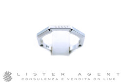 GUCCI anello Link to love in oro bianco 18Kt Misura 13 Ref. YBC662194003013. NUOVO!