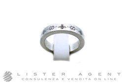 GUCCI anello Signature GG & Bee in argento 925 Ref. YBC7298980010. NUOVO!