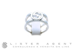 GUCCI anello Interlocking GG in argento 925 Misura 14 Ref. YBC7970310010. NUOVO!