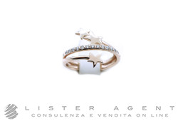 DODO anello Stellina Prezioso in oro rosa 9Kt e diamanti ct 0.11 Misura 14 Ref. DAC_1007_STAR3_DB09R. NUOVO! 