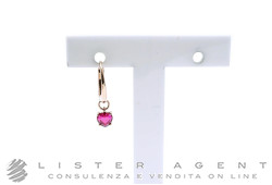 DODO by Pomellato orecchino singolo Cuore 100% Amore in oro rosa 9Kt con rubino sintetico Ref. DO9MAMSR1. NUOVI!