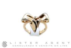 DAMIANI anello Fiocco Piccolo in oro rosa 18Kt con diamanti ct 0.21 G Misura 13 Ref. 20068542. NUOVO!