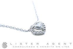 COLLANA con Cuore in oro bianco 18Kt con diamanti ct 0.30 G Vs Ref. 3CCCRISTALLOCUORE. NUOVA!
