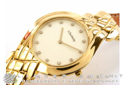 ALEXIS BARTHELAY Uhr Nur Zeit Dame in 18 Karat Gelbgold mit Diamanten. NEU!