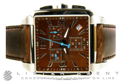 TISSOT Quadrato Cronografo in acciaio Marrone Ref. T0055171629700. NUOVO!