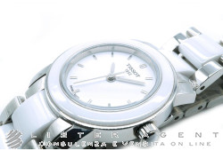 TISSOT T-Lady Ceramic in acciaio Bianco Quarzo Ref. T0642102201100. NUOVO!