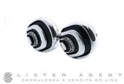 DAMIANI Damianissima Ohrringe aus 925 Silber mit Diamanten ct 0,07 H und Onyx Ref. 20046259. NEU!