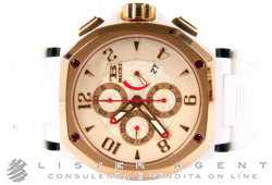 BUTI Porto Cervo Automatik Chrono Limited Serie aus Corian und 18Kt Rotgold mit Rubinen. NEU!