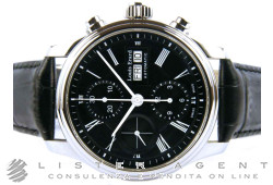 LOUIS ERARD Automatik Chronograph aus Stahl Schwarz Ref. 78259AA22. NEU!