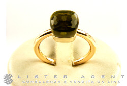 POMELLATO Ring Nudo Petit aus 18Kt Rosé- und Weißgold und Lemonquarz Größe 12 Bestell-Nr. AB403 / O6 / QL. NEU!