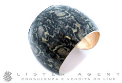 Armband aus Metall und Schlangenhaut gemusterte Email Ref. BRBR925. NEU!