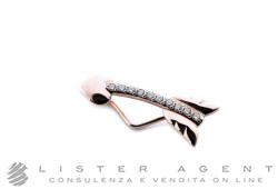 DODO by Pomellato orecchino singolo Freccia in oro rosa 9Kt con diamanti ct 0.06 Ref. DOHFR/9/B/K. NUOVO!