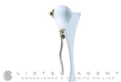 VHERNIER Ballon Einzel Ohrring aus 18Kt Weißgold mit Diamanten ct 0,18, Bergkristall und Perlmutt Ref. P00786MB403. NEU!