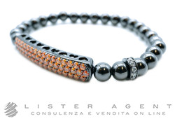 DAGO JEWELS MILANO bracciale in argento 925 PVD con pietre semipreziose arancioni Ref. BR079ONN. NUOVO!