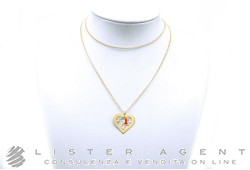 GLAM STYLE collana Cuore con Lune e Stelle e conetto in metallo laminato Ref. 1035. NUOVA!