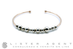 DODO by Pomellato bracciale Cuff Bollicine in oro rosa 9Kt e argento 925 Misura M Ref. DBC1000_BOLLI_0009A. NUOVO!