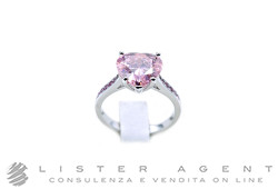 CHIARA FERRAGNI anello Cuore in metallo e zirconi rosa con zircone rosa Misura 14 Ref. J19AVF02014. NUOVO!