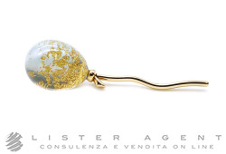 VHERNIER orecchino singolo Palloncino in oro rosa 18Kt con cristallo di rocca, foglia oro e madreperla Ref. 000168MB304. NUOVO!