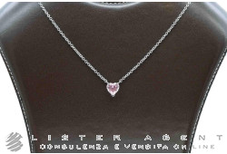 CHIARA FERRAGNI collana con Cuore in metallo e zircone rosa Ref. J19AUV07. NUOVA!