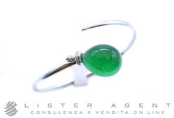 VHERNIER bracciale Palloncino in oro bianco 18Kt con diamanti ct 0.13, giada e cristallo di rocca Ref. M00786BR427. NUOVO!