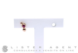 DODO orecchino Stud Bollicine in oro rosa 18Kt e rubino ct 0.08 Ref. DHC3002_BOLLI_RU09R. NUOVO!