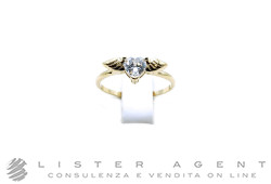 CHIARA FERRAGNI anello Cuore con le ali in metallo placcato giallo e zircone Ref. J19AVH08. NUOVO!