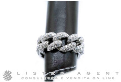 ULTIMA EDIZIONE anello Maglia Pavè in argento 925 con zirconi Ref. AA02588. NUOVO!