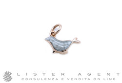DODO ciondolo Foca in oro rosa 9Kt e smalto grigio effetto madreperla Ref. DMC4002_SEALS_EPG9R. NUOVO!