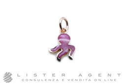 DODO ciondolo Polpo in oro rosa 9Kt e smalto viola effetto madreperla Ref. DMC4009_OCTOS_EPV9R. NUOVO!