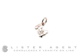 DODO ciondolo Dodo Junior Limited Edition in oro rosa 9Kt e diamante ct 0.01 Ref. DMC4014-JUN30-DB09R. NUOVO!