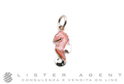 DOOD by Pomellato ciondolo Cavalluccio marino in oro rosa 9Kt e smalto arancione Ref. DMC4006-SEAHS-EPA9R. NUOVO!